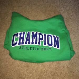 vintage green champion sweatshirt